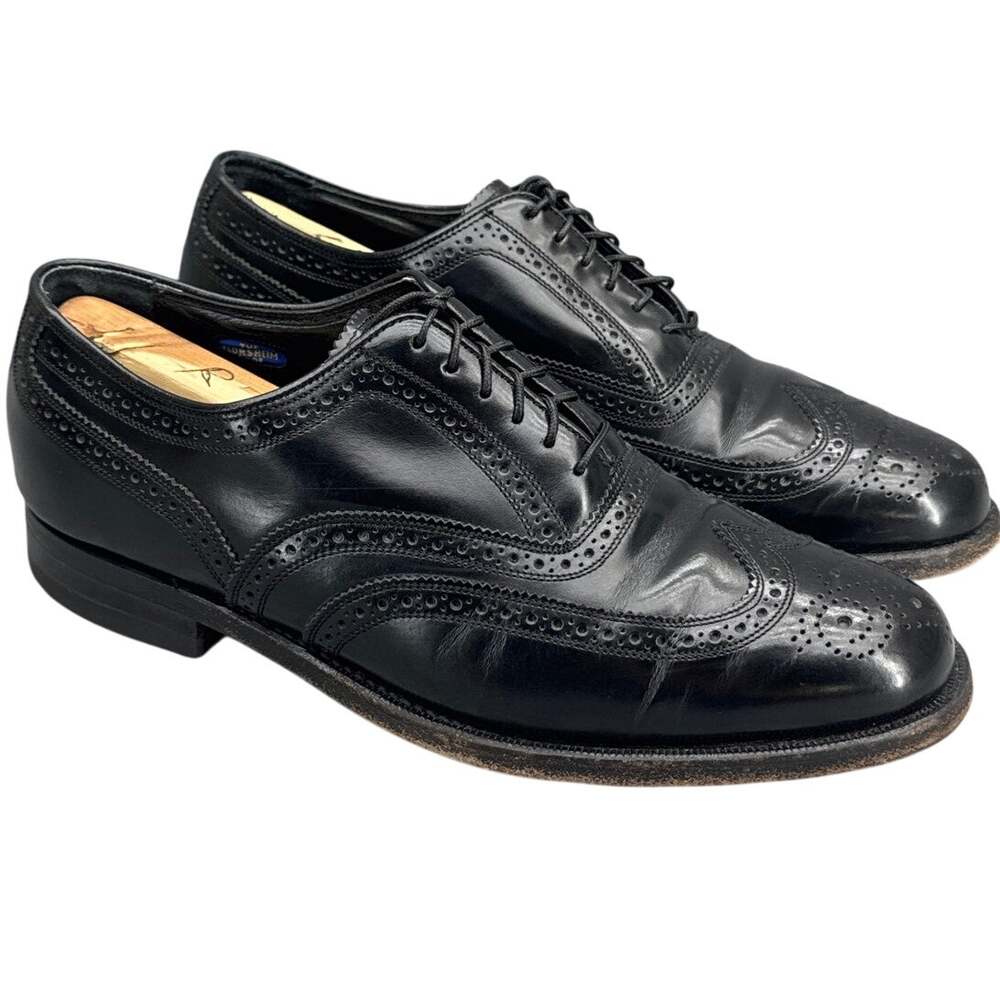 Florsheim Lexington Wingtip Black Patent Leather Lace Up Dress Oxford Men 7.5 E
